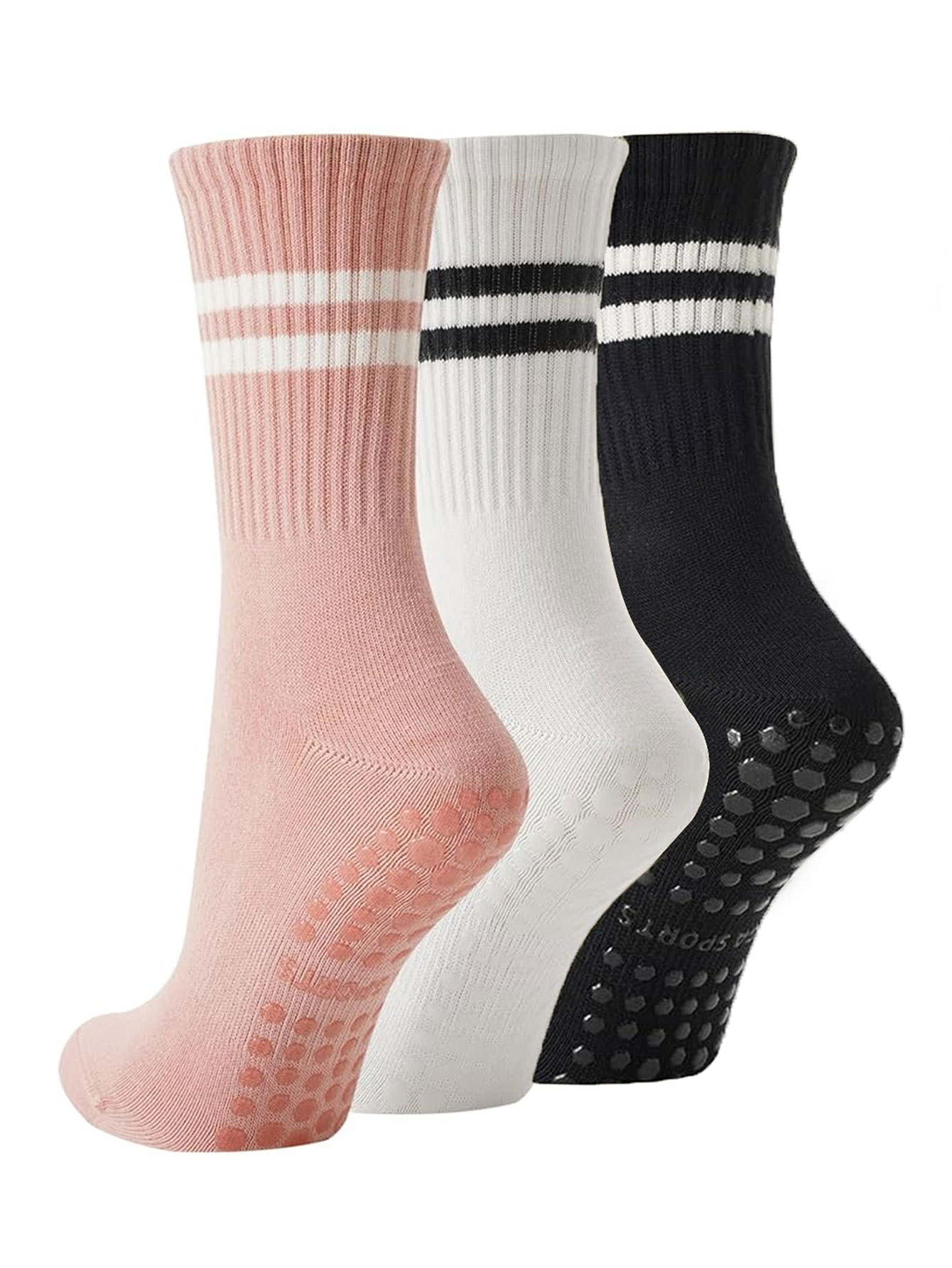 Grip Sock Yoga - 3 pary skarpet do jogi, antypoślizgowe