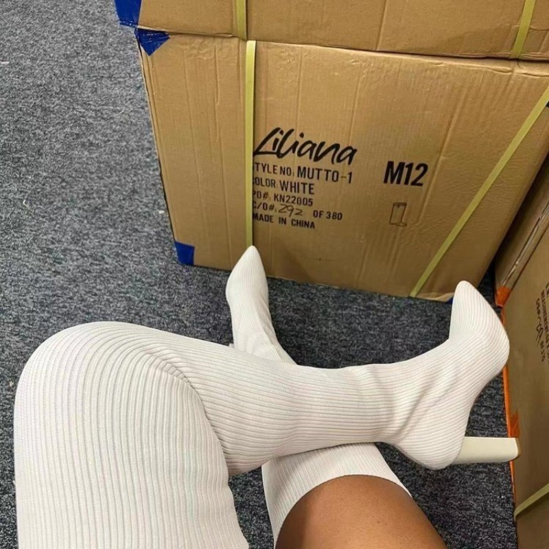 Knee High Sock Women - Damskie seksowne kozaki za kolano, wysokie